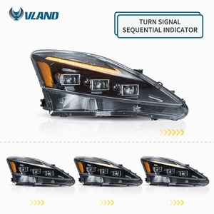 VLAND ไฟหน้า LED สำหรับ Lexus,ไฟหน้าตามลำดับสำหรับรถยนต์ Lexus 2006 2012 ISF IS250 IS350สีฟ้าเป็นสีขาว IS300-IS400 - Product Image 3