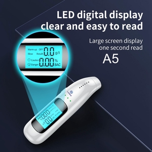 LANNX เครื่องวัดแอลกอฮอล์แบบเป่าลมพกพา,เครื่องทดสอบแอลกอฮอล์หน้าจอ LED เครื่องตรวจจับระดับมืออาชีพ De <span class=keywords><strong>Alcohol</strong></span> Datalogger ปี A5 - Product Image 4