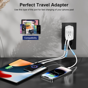 PUJIMAX European Travel <strong>Plug</strong> <strong>Adapter</strong> Power <strong>Plug</strong> to USB <strong>Adapter</strong> Type-C Charging Port <strong>Multi</strong> <strong>Plug</strong> <strong>Adapter</strong> <strong>with</strong> 5V 2.4A <strong>Output</strong> - Product Image 4