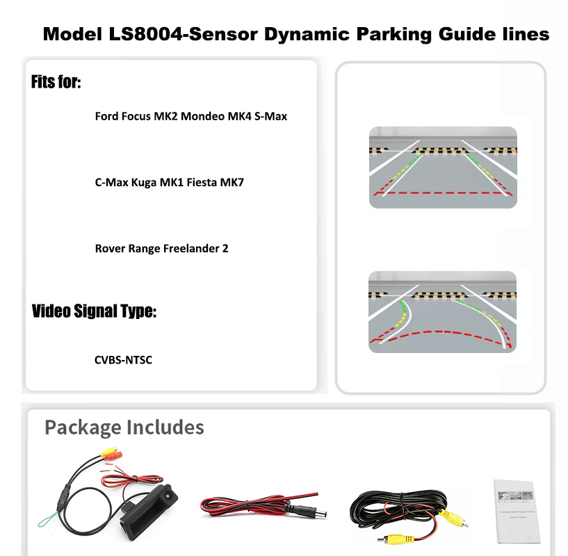 LS8004-CVBS-Dynamic lignes de guidage