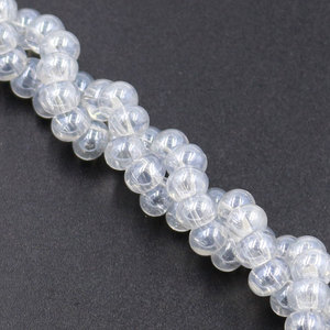 Kristal cam boncuk takı yapımı 6/8mm eğimli delik pürüzsüz yuvarlak boncuklu kolye bilezik DIY aksesuarları 5strands/toplu - Product Image 3