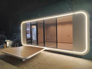 <span class=keywords><strong>2025</strong></span>新款定制集装箱苹果屋太空舱尖顶防风隔热高品质盖板广东