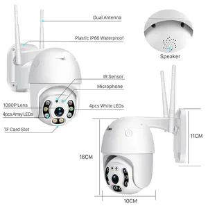 V380 WiFi PTZ摄像机3MP H.264双向语音对讲人体跟踪闭路电视摄像机旋转室外防水摄像机 - Product Image 2
