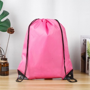 Customized 210D Polyester Drawstring Backpack Waterproof Foldable Sports Rucksack <strong>with</strong> Zipper &amp; Cartoon Pattern Draw <strong>String</strong> Bags - Product Image 5