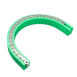 Transportador de rodillos de cadena de rodamiento deslizante de plástico de alto impacto OEM lateral lineal Uhmwpe Nylon Uhmw Pe HDpe carril de guía Curvo