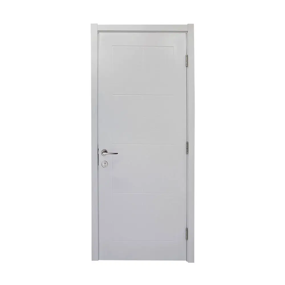 Puerta de madera lisa y Lisa para dormitorio, diseño moderno, color blanco, para casa