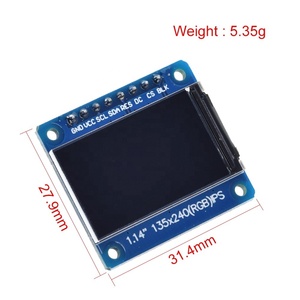 1.14 pollici IPS Schermo LCD Modulo Display OLED 135*240 RGB TFT per Arduino ST7789 LCD Consiglio SPI Pieno colore HD OLED 8pin FAI DA TE