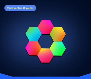 หลายสีแสงควอนตัมหลอดไฟ LED หกเหลี่ยม RGB บลูทูธ LED หกเหลี่ยม App Lampara หกเหลี่ยม - Product Image 5