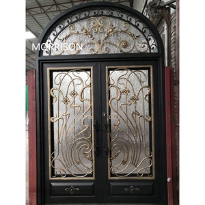 Son tasarım zarif ana giriş ferforje kapı - Product Image 5