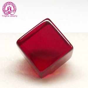 Perline rubino personalizzate in fabbrica 5 # rosso corindone rubino gemma cubo - Product Image 1