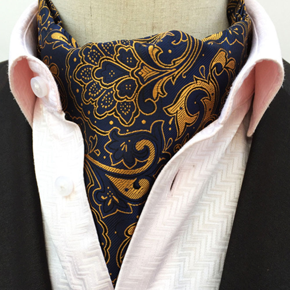 Navy Gold Paisley