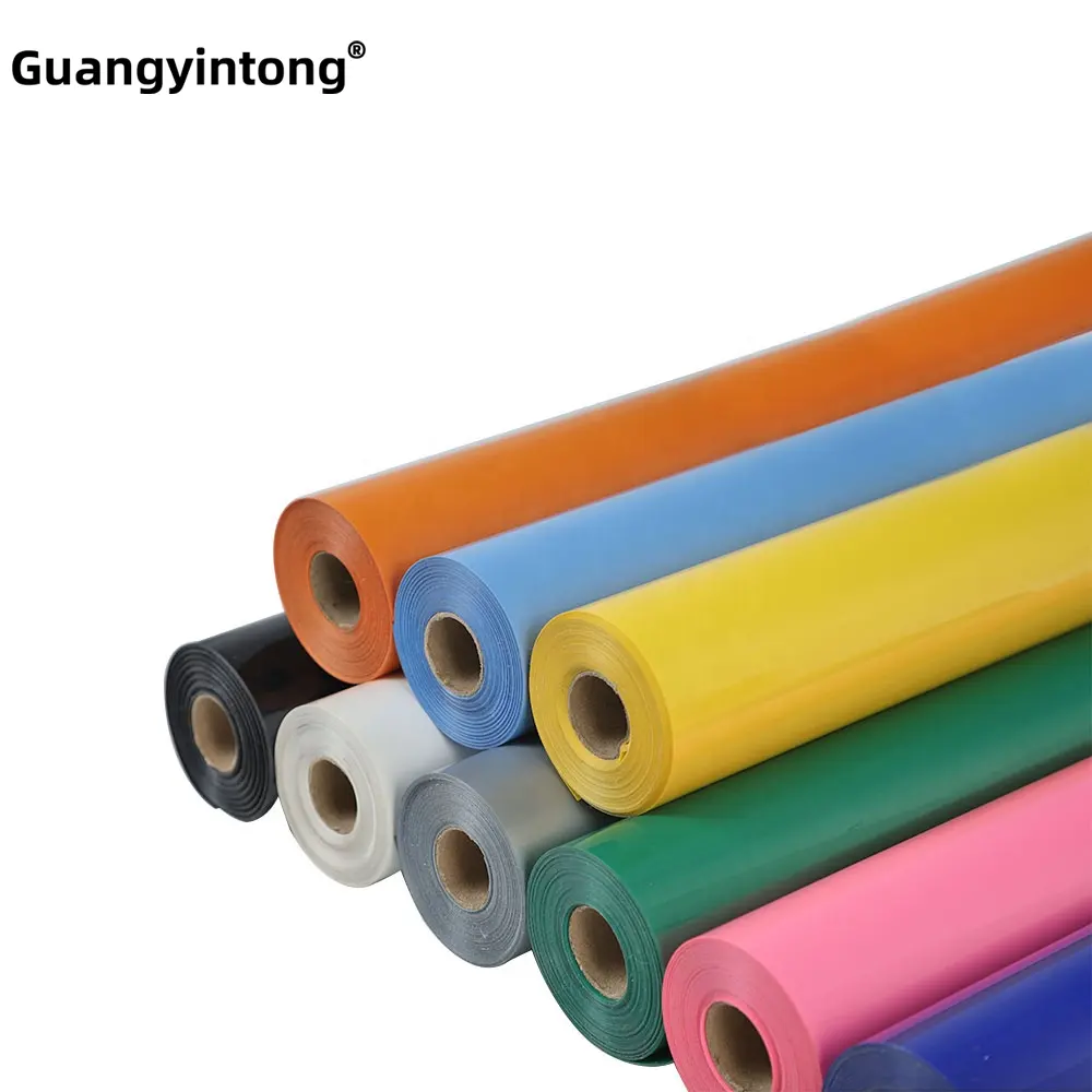Guangyintong Warmteoverdracht Vinyl Geperste Shirts Geel Goud Htv 3M Reflecterende Hittepers