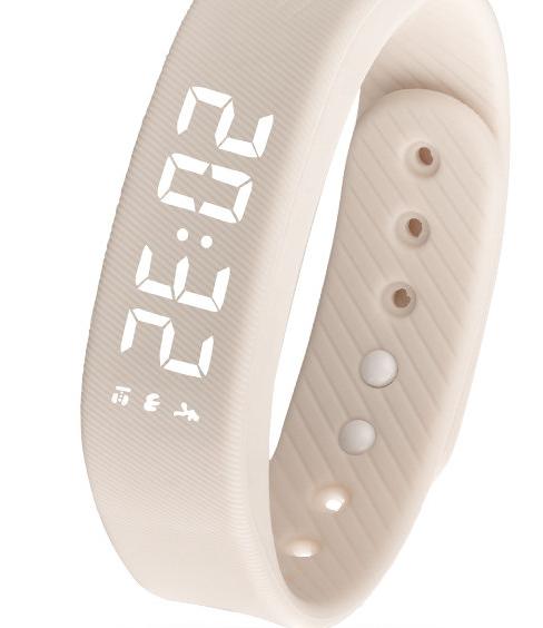 white-2 alarm clock 3d step calorie stopwatch