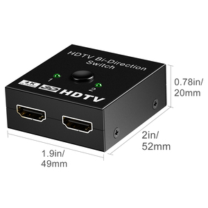 Selector bidireccional 2 en 1 de salida 1 entrada 2 interruptor de salida 4K 3D HDTV Video Switcher para DVD HDTV Xbox para PS3/PS4
