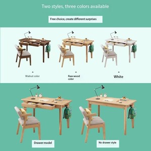 Semplice piccola scrivania del Computer e sedia in legno massello nordico studente scrivania ufficio per adulti e uso domestico - Product Image 5