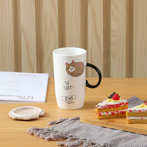 แก้วเซรามิกรูปแมว,แก้วชากาแฟแบบสร้างสรรค์ถ้วยของขวัญแปลกใหม่แก้วเซรามิก