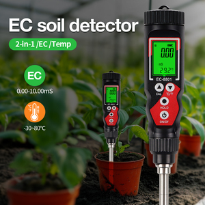 Hochpräziser 2-in-1-Bodentester 0,00-10,00 mS/cm EC/TEMP-Messgerät LCD Digitaler Boden detektor ATC-Temp-Erkennung für Garten farm - Product Image 3