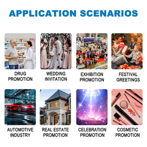 Top Bán mát thương hiệu kinh doanh nhỏ thẻ giấy LCD <span class=keywords><strong>video</strong></span> Brochure mời công khai các mặt hàng khuyến mại Tùy chỉnh handmade - Product Image 3