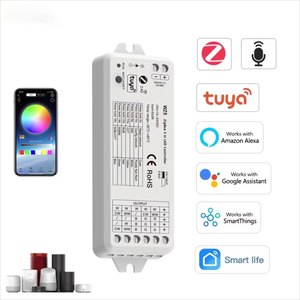 ZigBee 3,0 Controlador LED 5 en 1 Tuya Smart APP Control 3A * 5 canales CCT RGB RGBW RGBWC Strip Dimmer RF 2,4G 12V Control remoto - Product Image 2