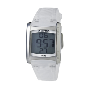 XONIX <span class=keywords><strong>EQ</strong></span> kadın kare <span class=keywords><strong>LED</strong></span> spor saat ile dalış yüzme için dijital ekran su geçirmez bant öğrenci zamanlama özellikleri Alarm