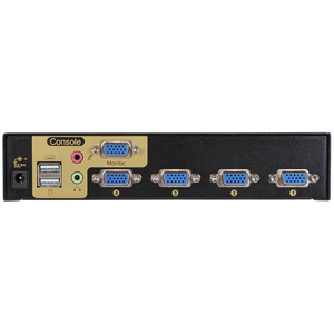 VCOM内置虚拟显示器VGA KVM交换机，带USB集线器音频麦克风自动扫描4台电脑监控 - Product Image 5