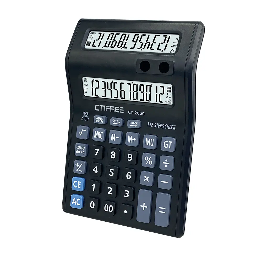 Calculadora contable de escritorio electrónica de 12 posiciones con pilas CTIFREE al por mayor a precio de fábrica