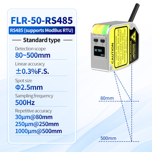 FLR-50-RS485 High Precision <strong>Analog</strong> 4-20mA <strong>Laser</strong> <strong>Sensor</strong> 0.01mm 80-500mm Displacement Linear Angle Measuring Position <strong>Sensor</strong> - Product Image 1