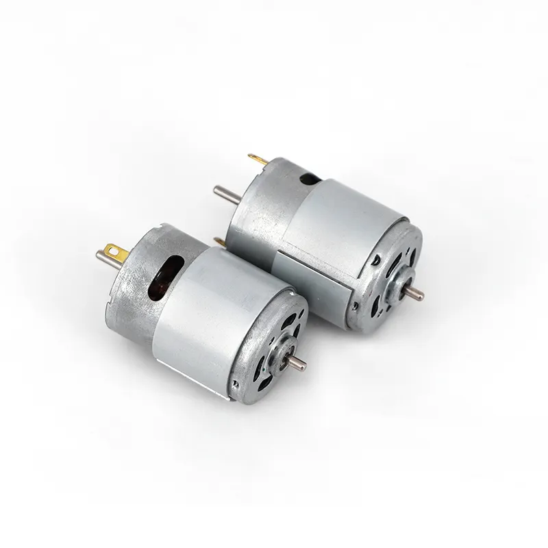 Yüksek hızlı mikro 380 fırçalanmış DC Motor 12500RPM 6V 7.4V 12V fırça kalıcı mıknatıs karbon fırça motoru