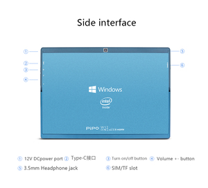PIPO W12 8 + 256GB 2 en 1 Tablet 12,3 pulgadas Win10 Tablet PC pantalla táctil portátil para negocios aprendizaje portátil - Product Image 4