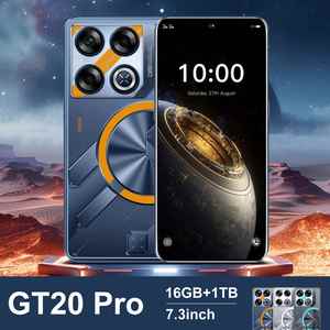 Original Cellphone GT20 Pro 7.3 Inch Hd 16GB+1TB Mobilephone Android14 Face <strong>Unlock</strong> 5G Smartphone Factory Wholesale Price