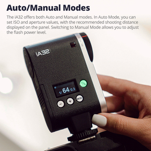 Godox IA32 Mini Camera <strong>Flash</strong> up to 490 Full-Power <strong>Flashes</strong> 6200K CCT Manual <strong>Flash</strong> for Various Camera Models Optical S1/S2 Modes - Product Image 4