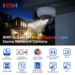 Hik原装4/8MP Acusense双光<span class=keywords><strong>IP</strong></span>摄像机套件4ch 8ch 16ch 32ch面部识别PoE Nvr摄像机系统