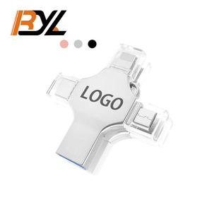 4合1 Otg u盘16Gb 32Gb适用于苹果安卓C型u盘 - Product Image 1