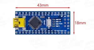Nano V3.0 mini USB con placa de desarrollo ATMEGA168P Módulo de microcontrolador CH340 para Arduino - Product Image 6