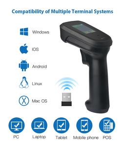 DS5220BGD-1D High Quality Portable QR Code Reader Wireless USB Barcode Scanner with <strong>Cradle</strong> and Screen in Stock - Product Image 4