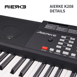 AIERKE WK-208 61-Key Electronic <strong>Keyboard</strong> Professional Exam Teaching Strength Adults Children Beginners Home Use Smart Plastic