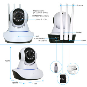 2MP 1080P Smart Home V380 WiFi P2P viewframe หุ่นยนต์ไร้สาย 2MP IP กล้อง - Product Image 4