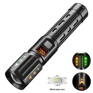 Đèn pin cầm tay nhựa di động, màn hình kỹ thuật số thông minh, đèn LED huỳnh quang trắng tùy chỉnh, độ sáng cao, tầm xa - Product Image 6