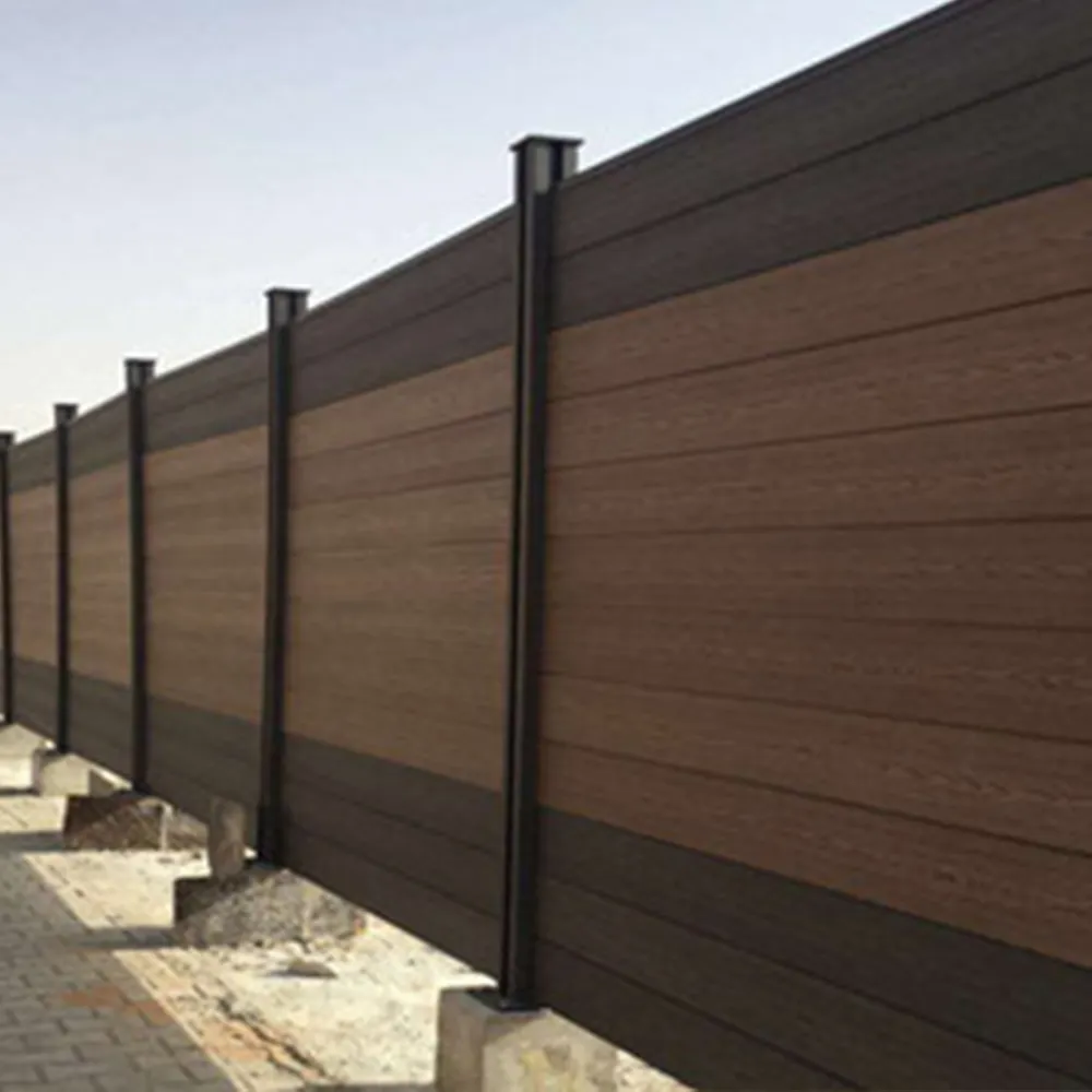 Commercio all'ingrosso della fabbrica legno composito WPC recinzione del giardino facilmente assemblato e pannelli decorativi di recinzione a prova di marciume