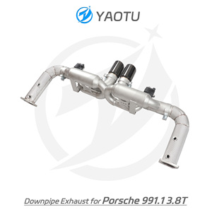 304ステンレス鋼排気アップグレードポルシェ911 991.1/991.2ターボS 3.8T GT3アクスルバックバルブエキゾーストバルブ付きカスタマイズ - Product Image 3