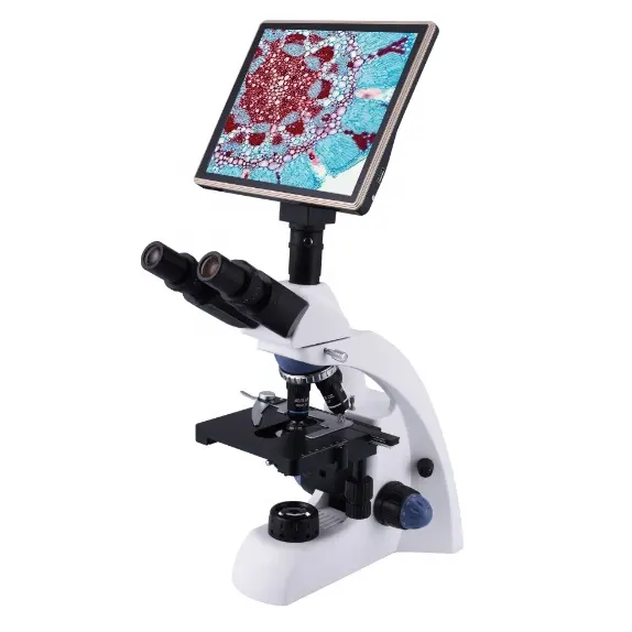 9.7インチスクリーン内蔵5.0MPカメラ生物学的、LCD複合顕微鏡を備えたNK-80TLCD三眼デジタル顕微鏡