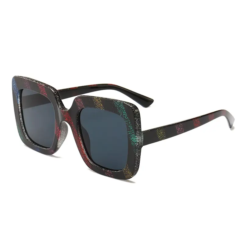 Colorati di grandi dimensioni cornice di piazza occhiali da sole donne del progettista di marca di lusso italia logo personalizzato Occhiali Da Sole