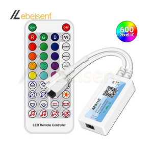 SP611E RGB-Controller 5 V 12 V 24 V 600 ICs Blue Tooth Music Dimmer IR 38-Tasten kabellose Fernbedienung für adressierbares LED Pixelstreifenlicht - Product Image 1