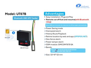 无线即插即用OBD全球定位系统跟踪器，带插拔报警实时跟踪路线汽车跟踪器全球定位系统实时跟踪4G - Product Image 3