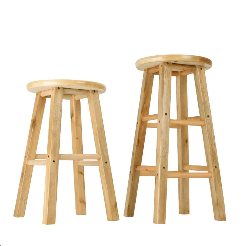 Tabouret de comptoir de bar de taille personnalisée et avec logo en frêne tabouret moderne en bois massif pour chaises de cuisine rondes meubles de bar