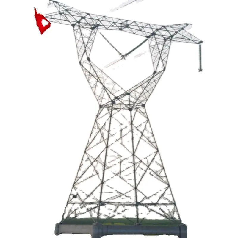 230kv hot-dip-zincato angolo di distribuzione strutturale in acciaio linea di trasmissione 110kv 132kv elettrica torre monopolo