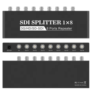 SDIスプリッター1x8 1 in 8 Outスプリッター8ウェイディストリビューター1-8フルHD 1080p 8ポートBNCコネクタSdiスプリッター - Product Image 1