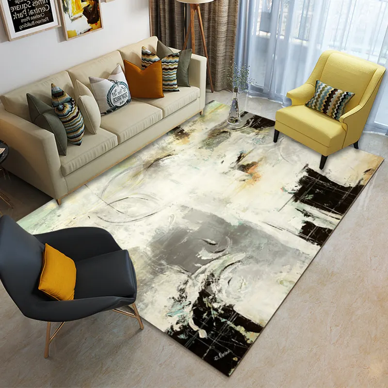Estilo nórdico 3D impreso grande alfombra exquisita mano de obra buena calidad piso alfombra