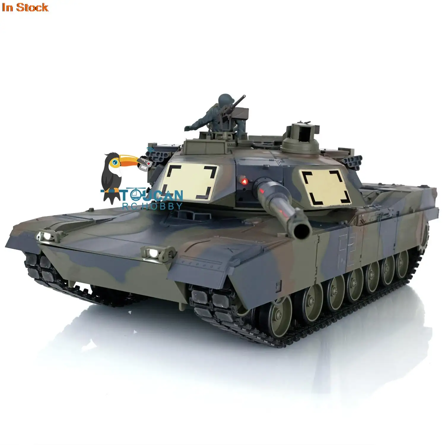 1/16 7,0 plástico Heng Long M1A2 Abrams RC tanque 3918 caja de cambios barril retroceso ejército juguetes fumar unidad máquina RTR