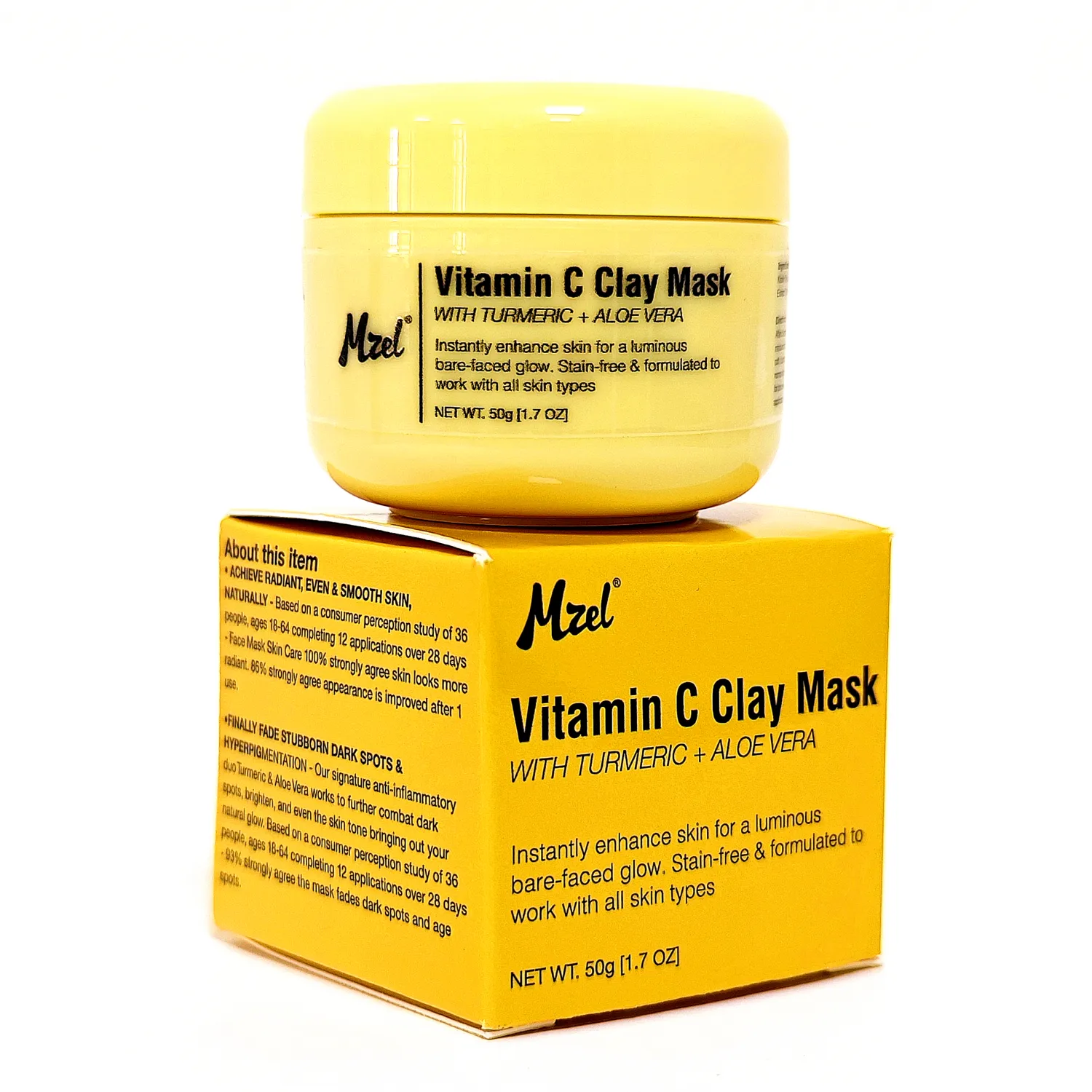 OEM Nhãn Hiệu Riêng Vegan Nghệ Vitamin C Clay Mặt Nạ Với Aloe Cho Các Đốm Đen Và Scarring